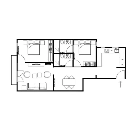 44mal1084- Bright 2br 公寓